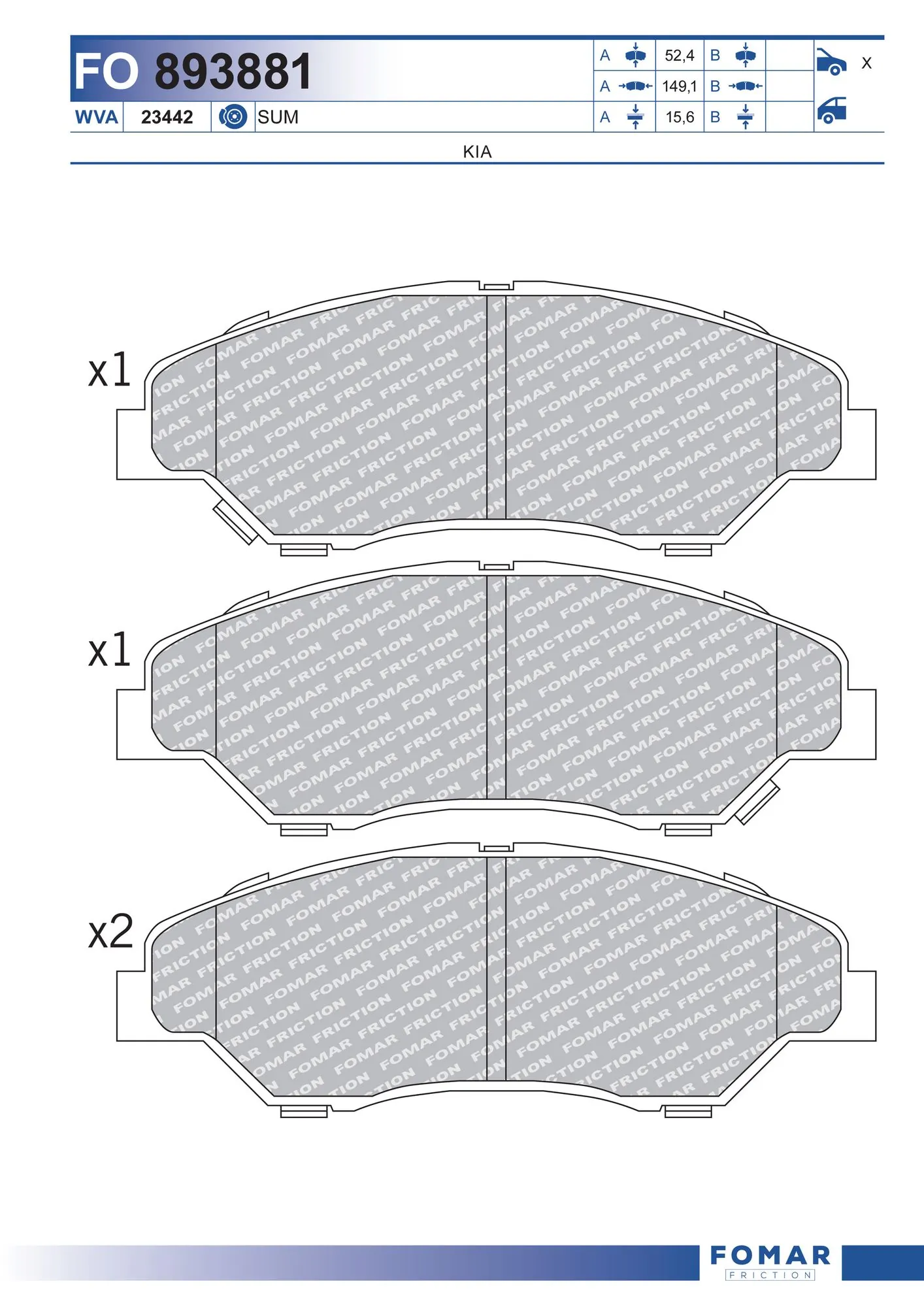 Brake Pad Set, disc brake